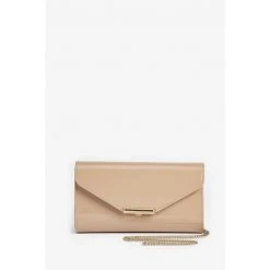 LK Bennett Brown Lucy Envelope Clutch Blue