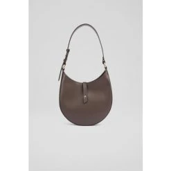 LK Bennett Barbara Brown Leather Hobo Shoulder Bag