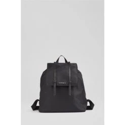 LK Bennett Billie Recycled Nylon Black Backpack