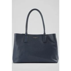 LK Bennett Blue Lillian Leather Tote Bag