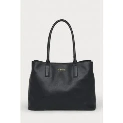 LK Bennett Black Lillian Leather Tote Bag