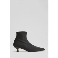 LK Bennett Bernadette Stretch Nylon Ankle Black Boots