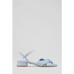 LK Bennett Lina Leather Knotted Sandals Blue