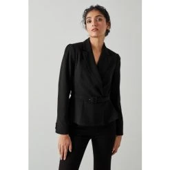 LK Bennett Nina Black Peplum Jacket