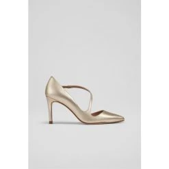 LK Bennett Heather Gold Leather D'orsay Courts