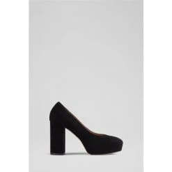 LK Bennett Black Lulu Suede Platform Heels
