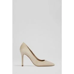 LK Bennett Floret Suede Pointed Toe Courts Burgundy Red