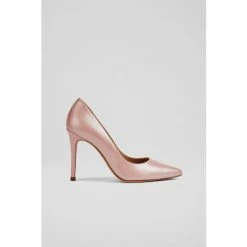 LK Bennett Fern Pink Pearlised Patent Pointed Toe Courts